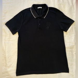 Versace Collection Black Polo Shirt w/ Medusa